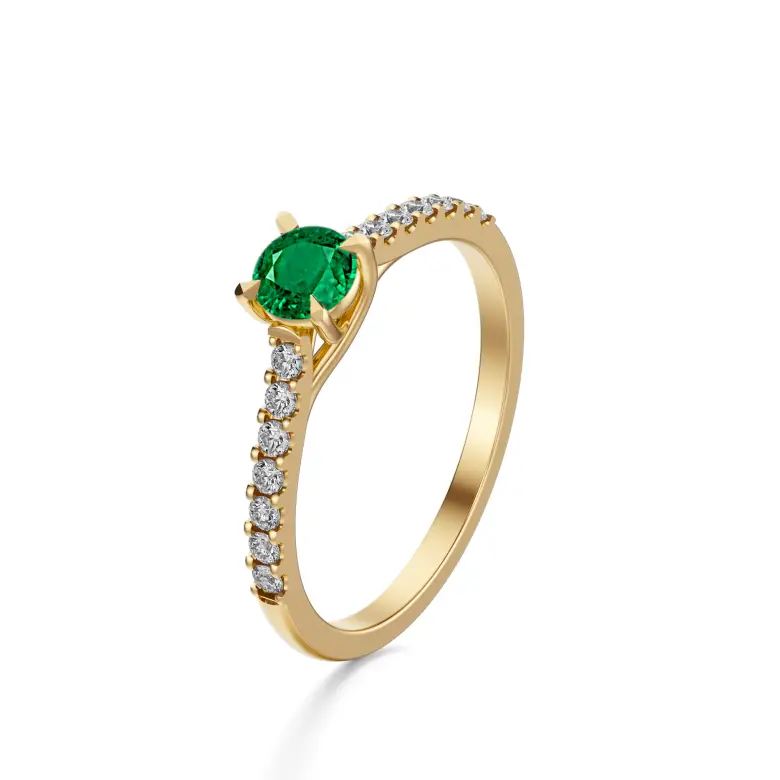 Pierścionek zaręczynowy z szmaragdem AJPZ_025